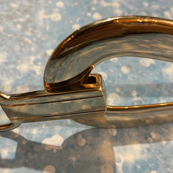 Chico's black Leather Belt. With beautifully Silver clasp join. Gorgeous - Picture 4 of 9